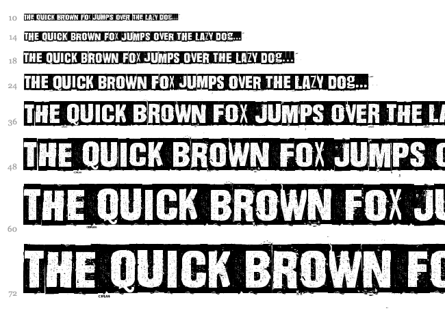 Dharma Punk font waterfall